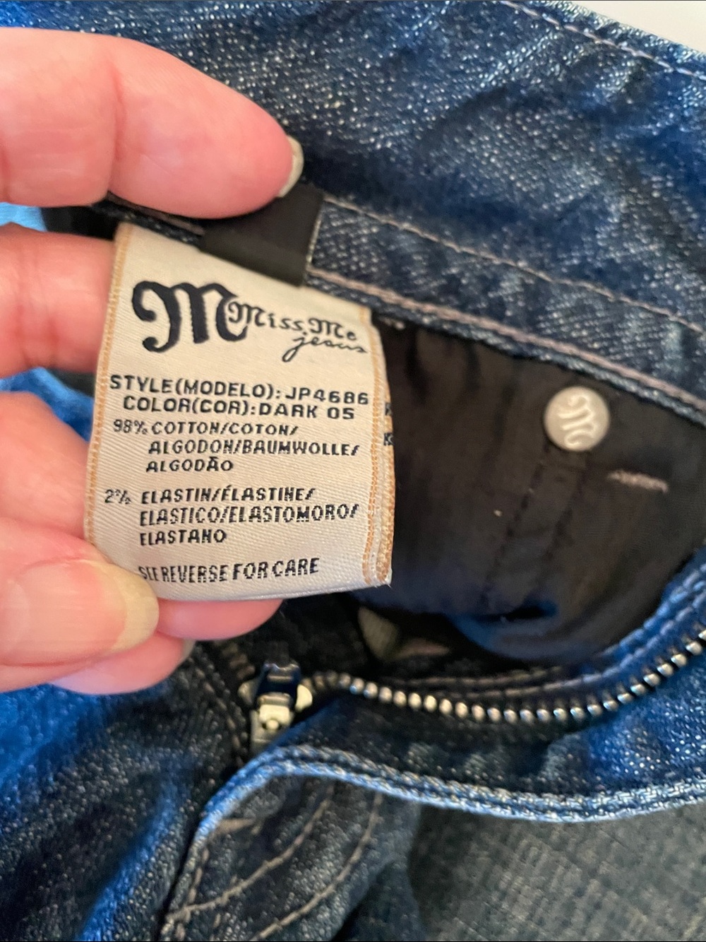 Miss Me Dark Blue Straight Leg Jeans - Picture 6 of 11